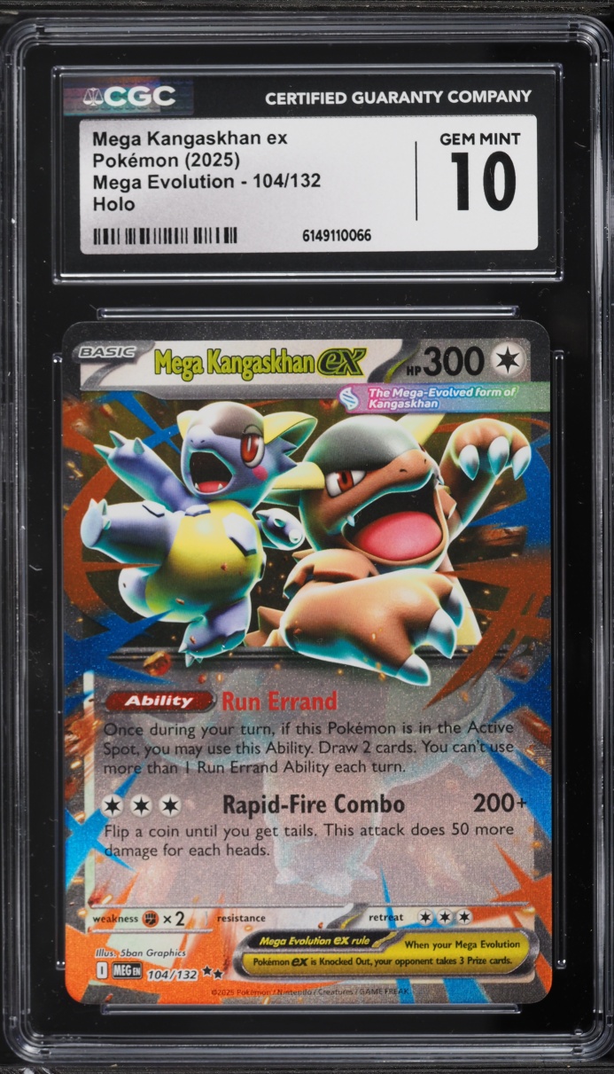 2025 Pokemon Mega Evolution Holo Mega Kangaskhan EX #104 CGC 10 GEM MINT