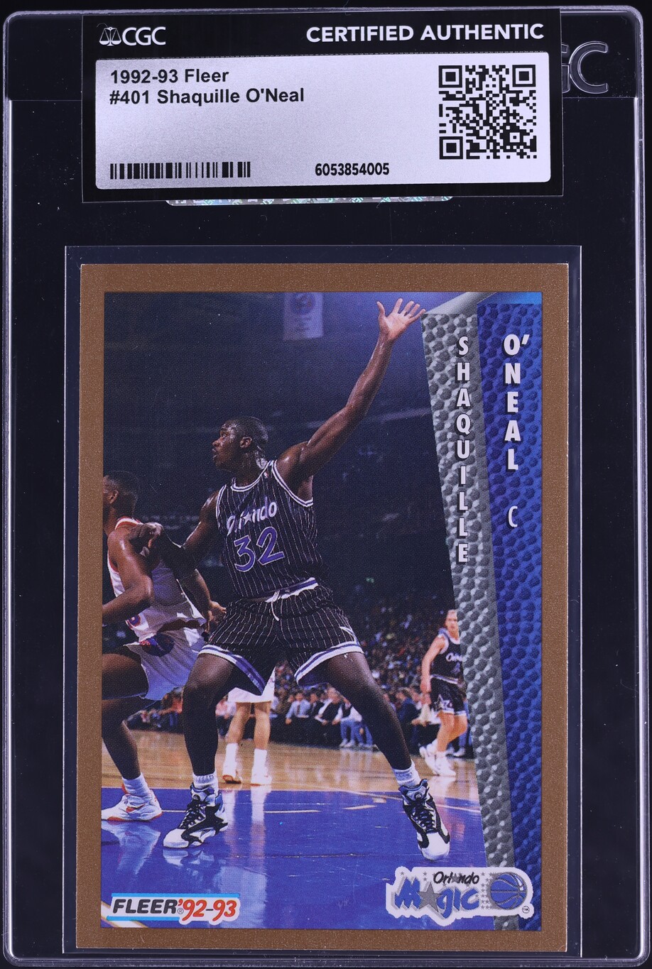 1992 Fleer Basketball Shaquille O'Neal ROOKIE #401 CGC AUTH