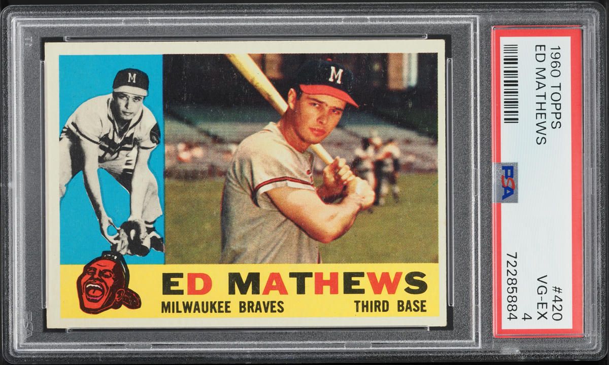 1960 Topps Eddie Mathews #420 PSA 4 VGEX