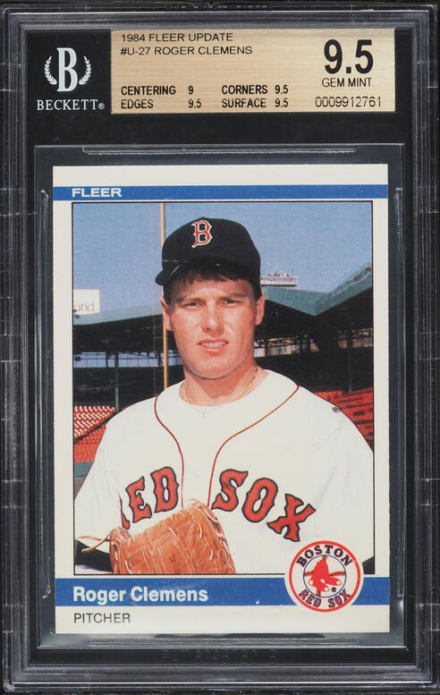 1984 Fleer Update Roger Clemens ROOKIE #U-27 BGS 9.5 GEM MINT on