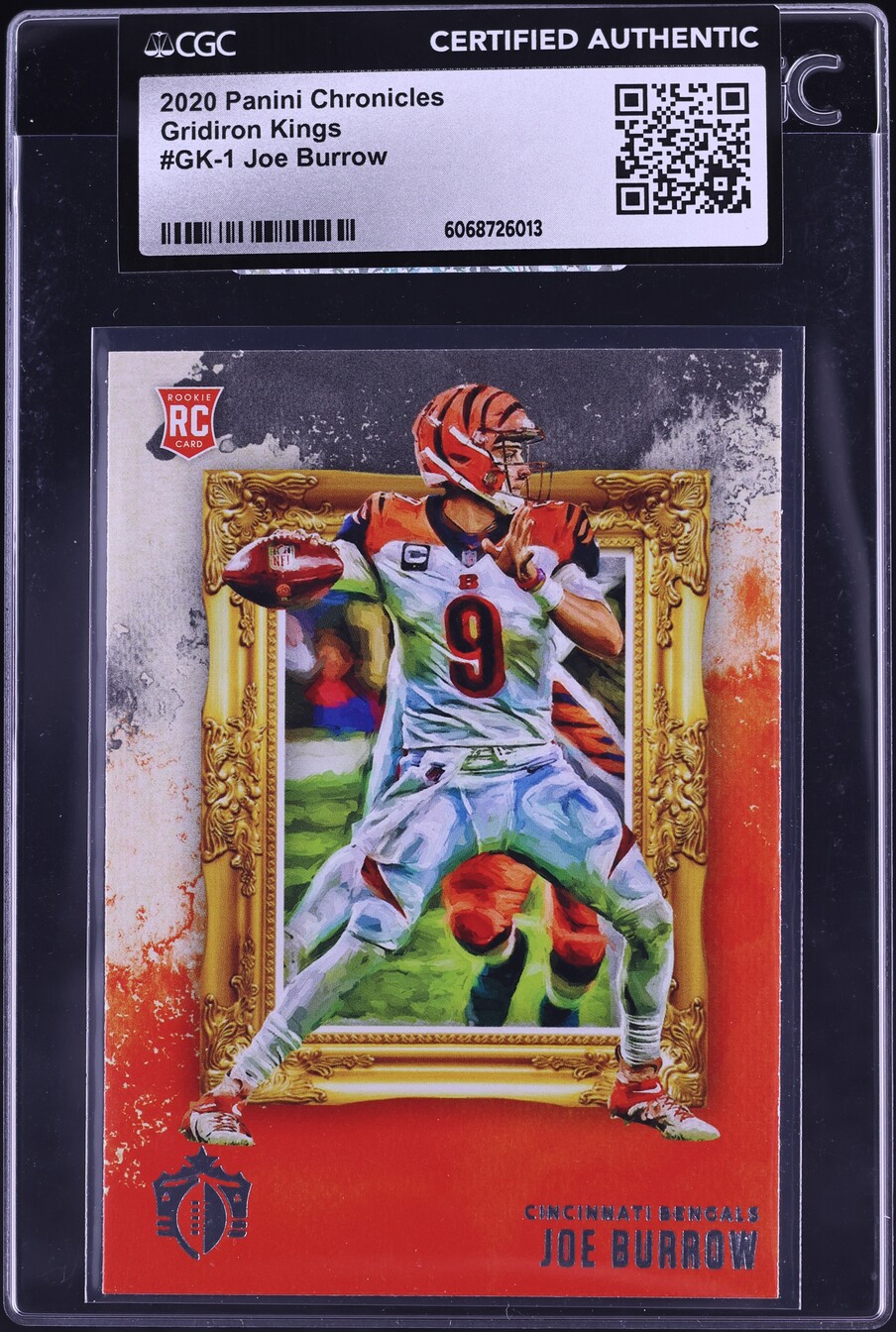 2020 Panini Chronicles Gridiron Kings Joe Burrow ROOKIE #GK-1 CGC AUTH