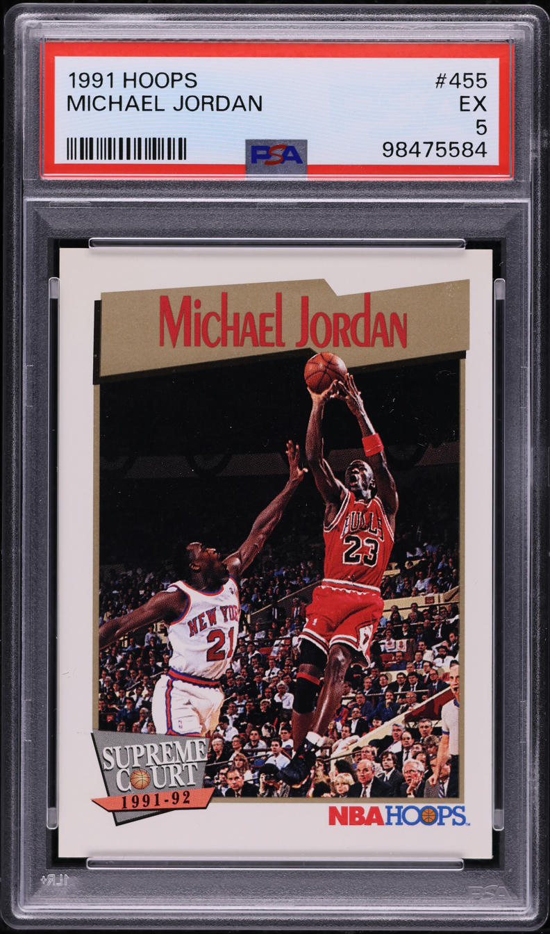 1991 Hoops Michael Jordan #455 PSA 5 EX