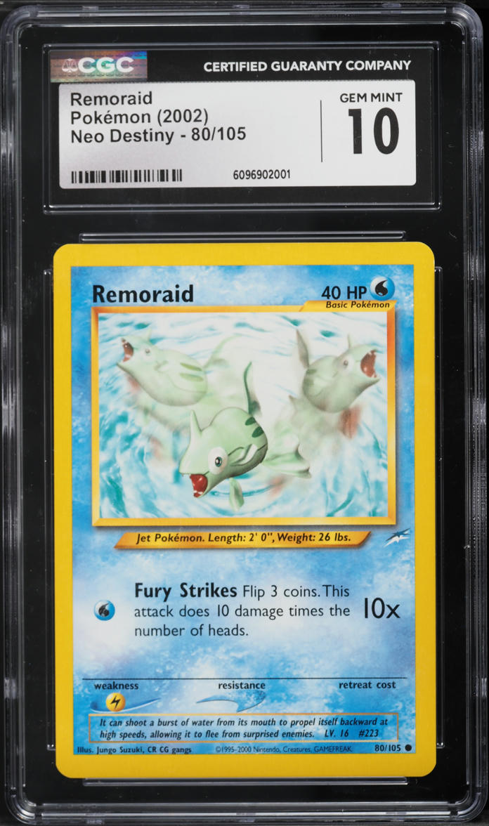 2002 Pokemon Neo Destiny Remoraid #80 CGC 10 GEM MINT