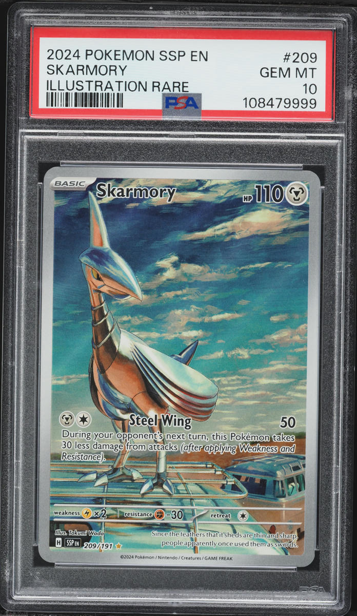 2024 Pokemon Scarlet & Violet Surging Sparks IR Skarmory #209 PSA 10 GEM MINT