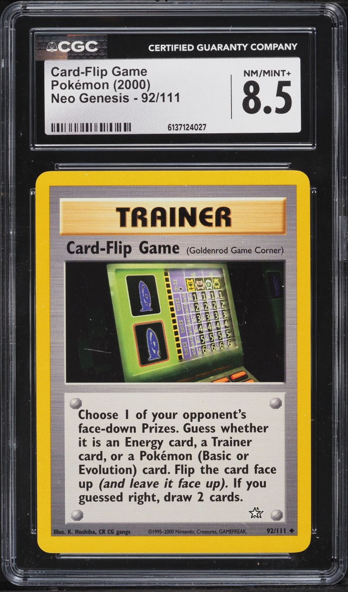 2000 Pokemon Neo Genesis Card-Flip Game #92 CGC 8.5 NM-MT+