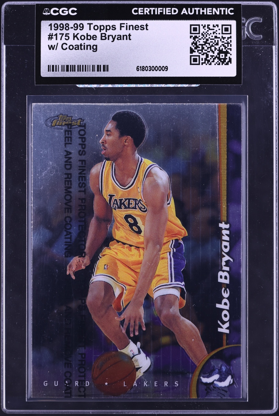 1998 Finest Basketball w/ Coating Kobe Bryant #175 CGC AUTH