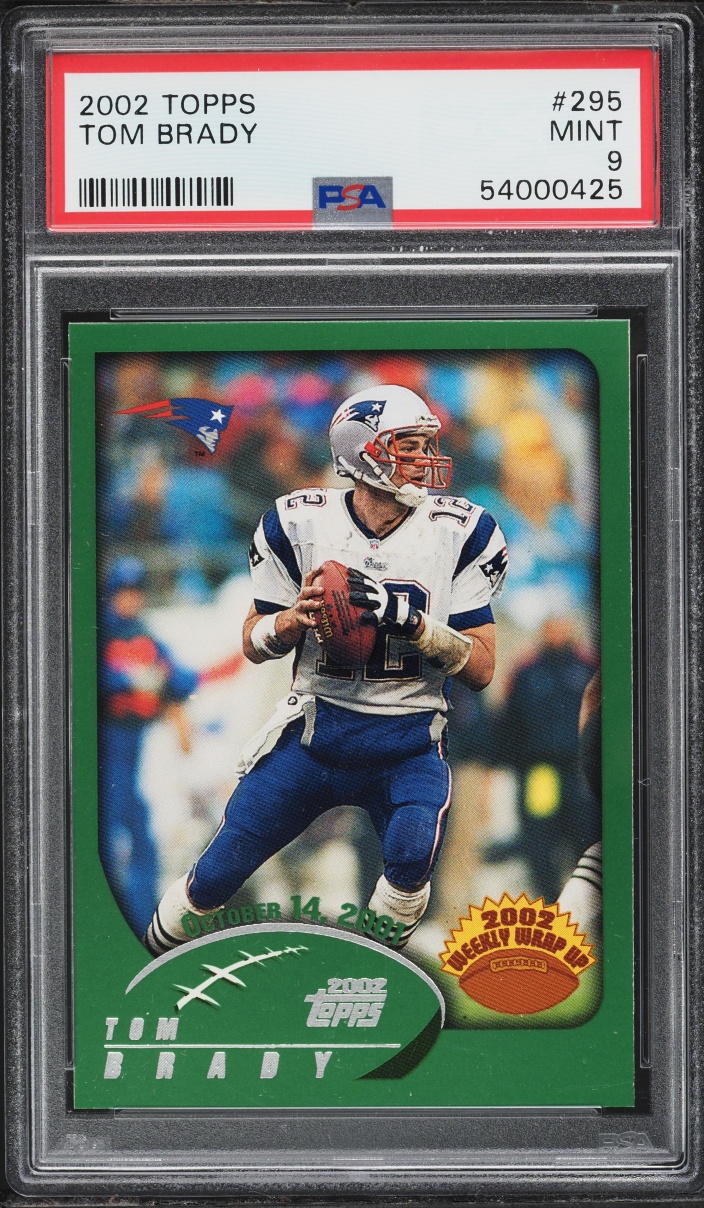 2002 Topps Football Tom Brady #295 PSA 9 MINT
