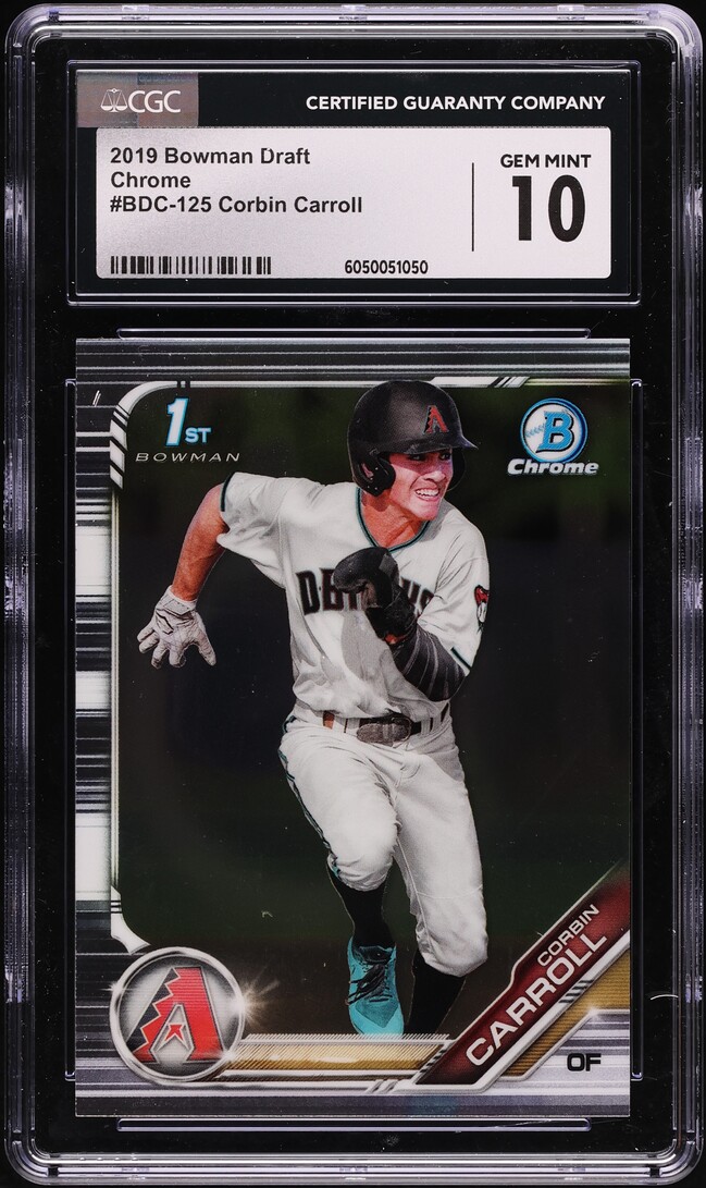 2019 Bowman Chrome Draft Corbin Carroll PROSPECT #BDC-125 CGC 10 GEM MINT