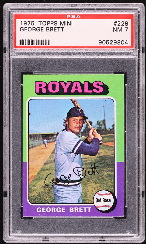 1975 Topps Mini George Brett ROOKIE #228 PSA 7 NRMT