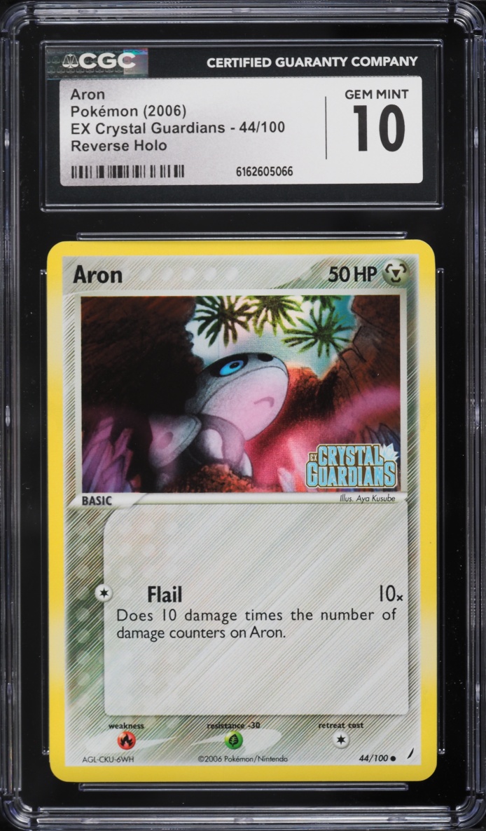 2006 Pokemon EX Crystal Guardians Reverse Holo Aron #44 CGC 10 GEM MINT
