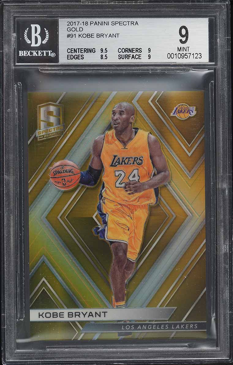 2017 Panini Spectra Gold Kobe Bryant /10 #91 BGS 9 MINT on