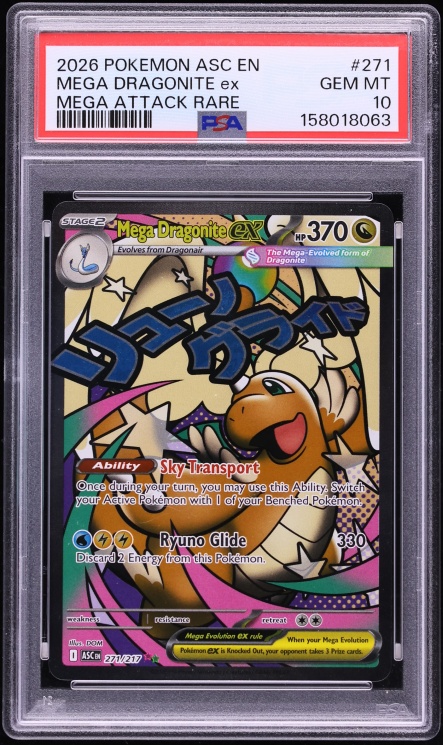 2026 Pokemon Mega Evolution Ascended Heroes MA Mega Dragonite ex #271 PSA 10 GEM MINT