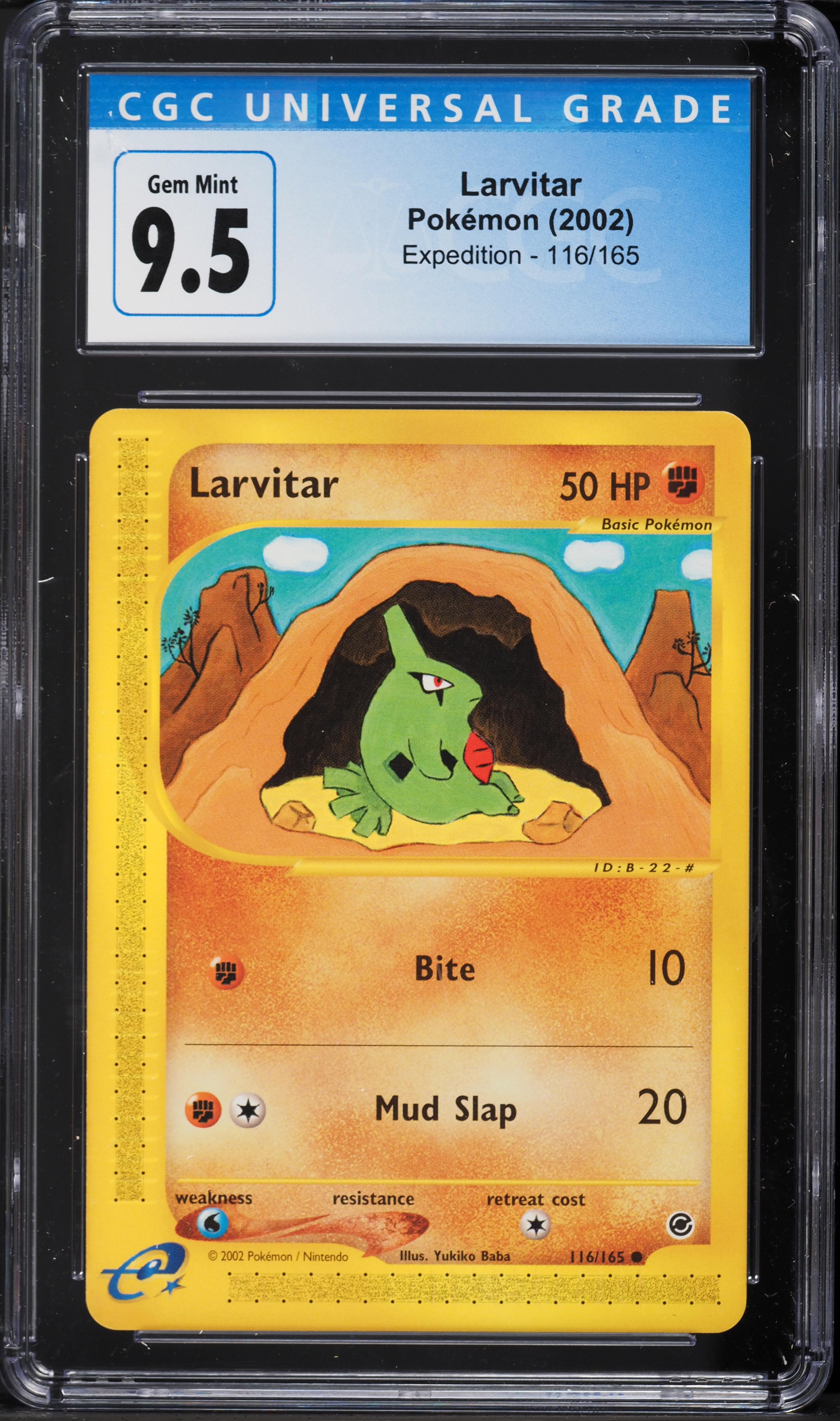 2002 Pokemon Expedition Larvitar #116 CGC 9.5 GEM MINT