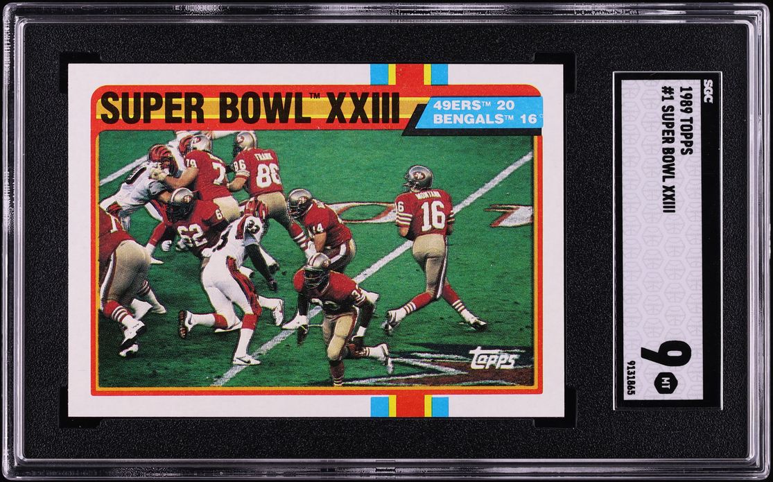 1989 Topps Super Bowl XXIII #1 SGC 9 MINT