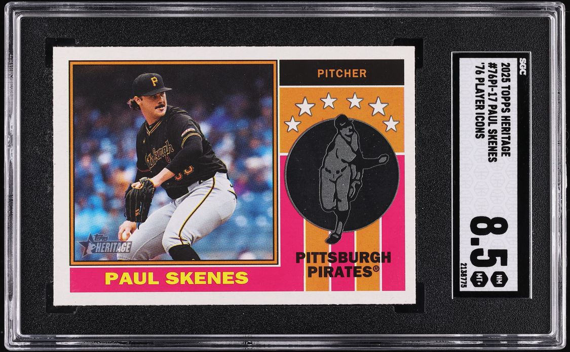2025 Topps Heritage '76 Player Icons Paul Skenes #76PI-17 SGC 8.5 NM-MT+