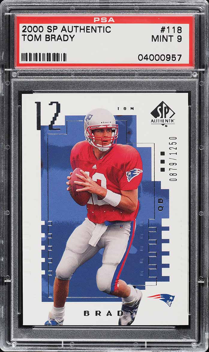 2000 SP Authentic Tom Brady ROOKIE /1250 #118 PSA 9 MINT