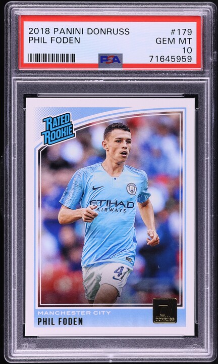 2018 Donruss Soccer Phil Foden ROOKIE #179 PSA 10 GEM MINT on
