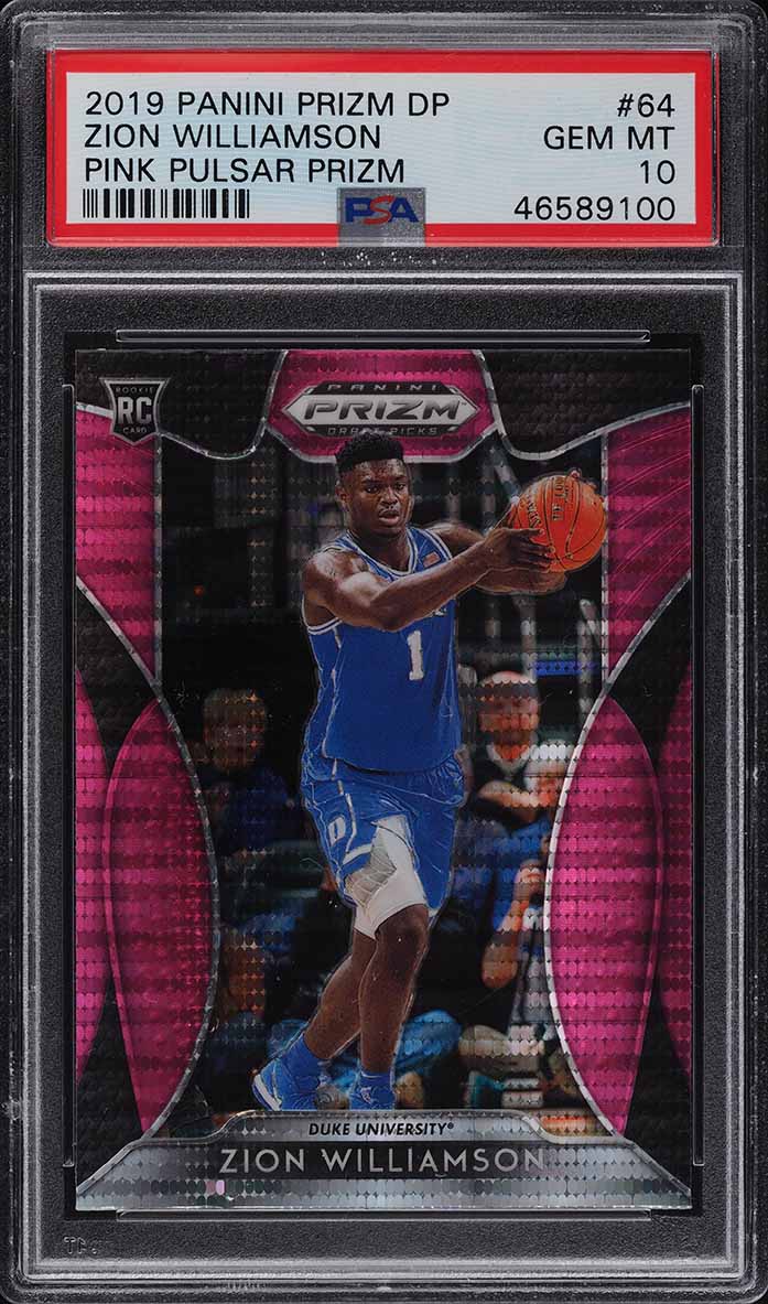 2019 Panini Prizm Draft Pink Pulsar Prizms Zion Williamson ROOKIE