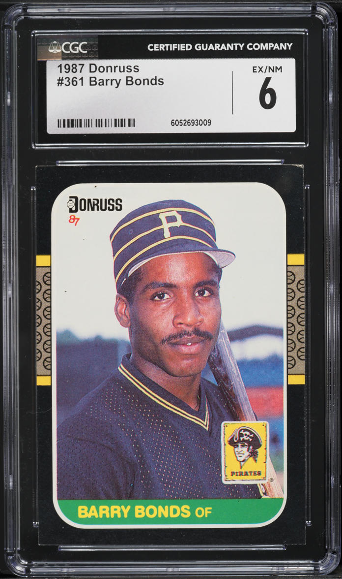 1987 Donruss Barry Bonds ROOKIE #361 CGC 6 EXMT