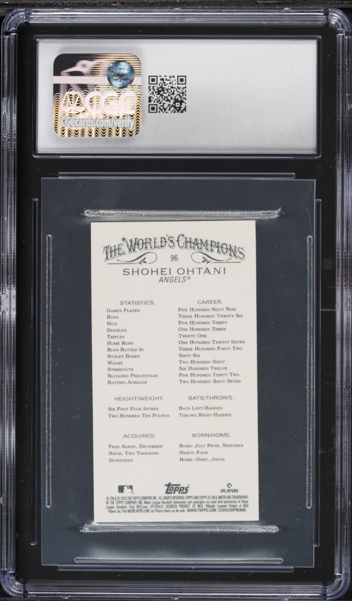 2023 Topps Allen & Ginter Mini Shohei Ohtani #96 CGC 10 GEM MINT