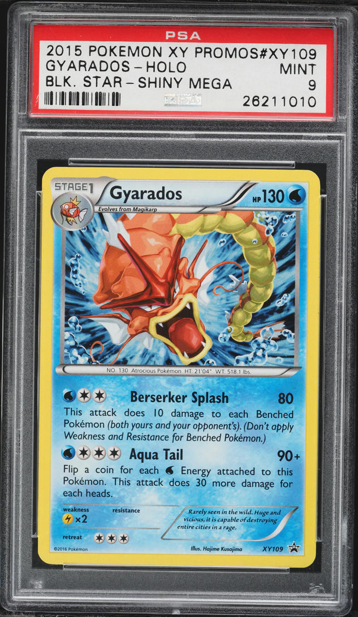2016 Pokemon XY Black Star Promo Holo Gyarados #XY109 PSA 9 MINT