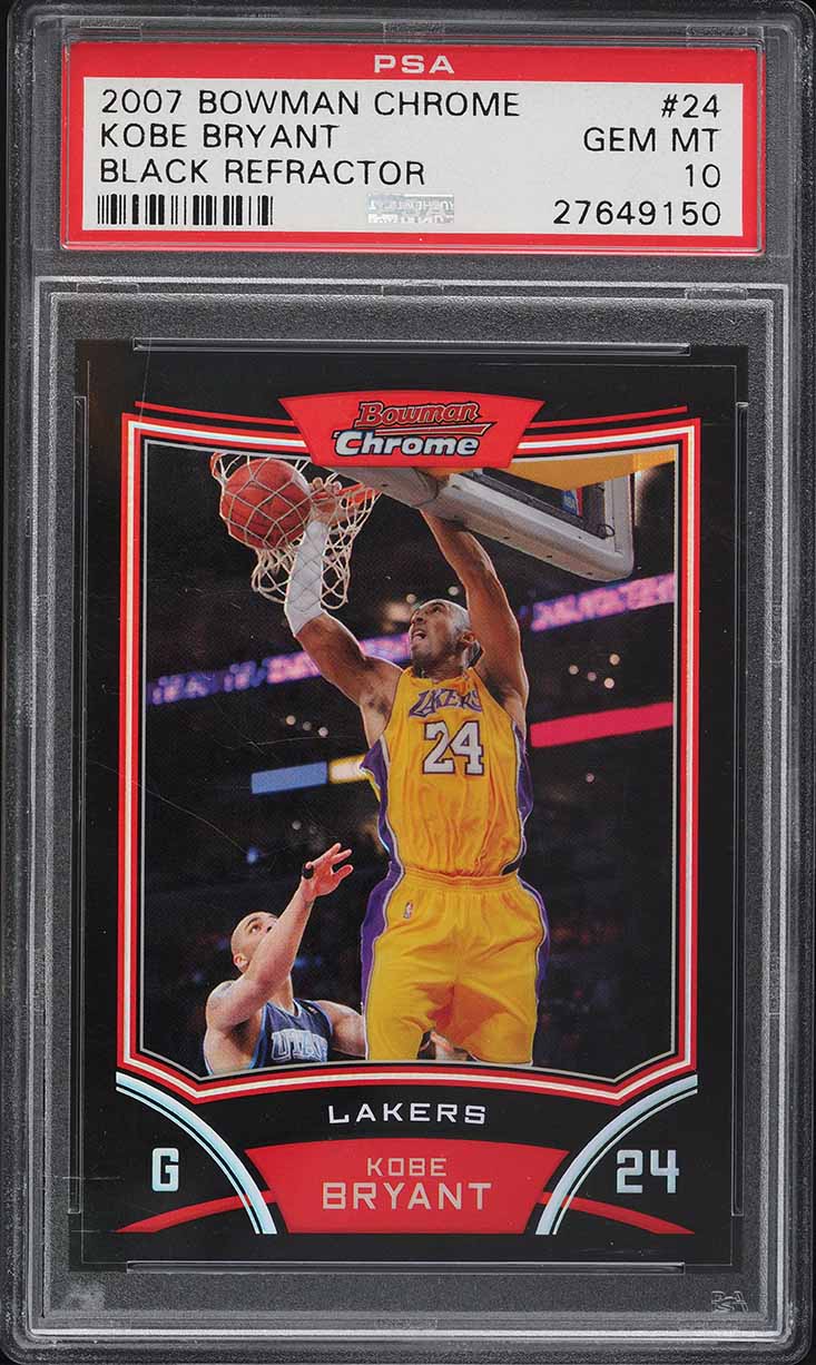 2001 Topps Chrome Black Refractor Kobe Bryant /50 #50 PSA 9