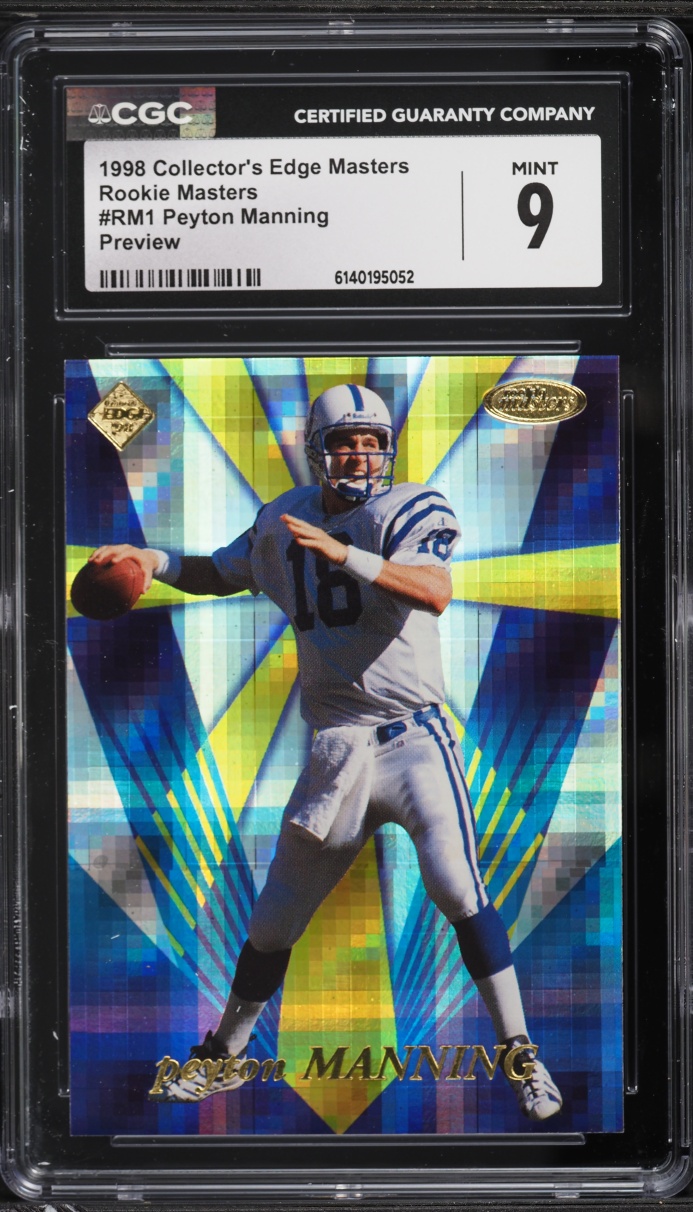 1998 Collector's Edge Masters Preview Peyton Manning ROOKIE #RM1 CGC 9 MINT