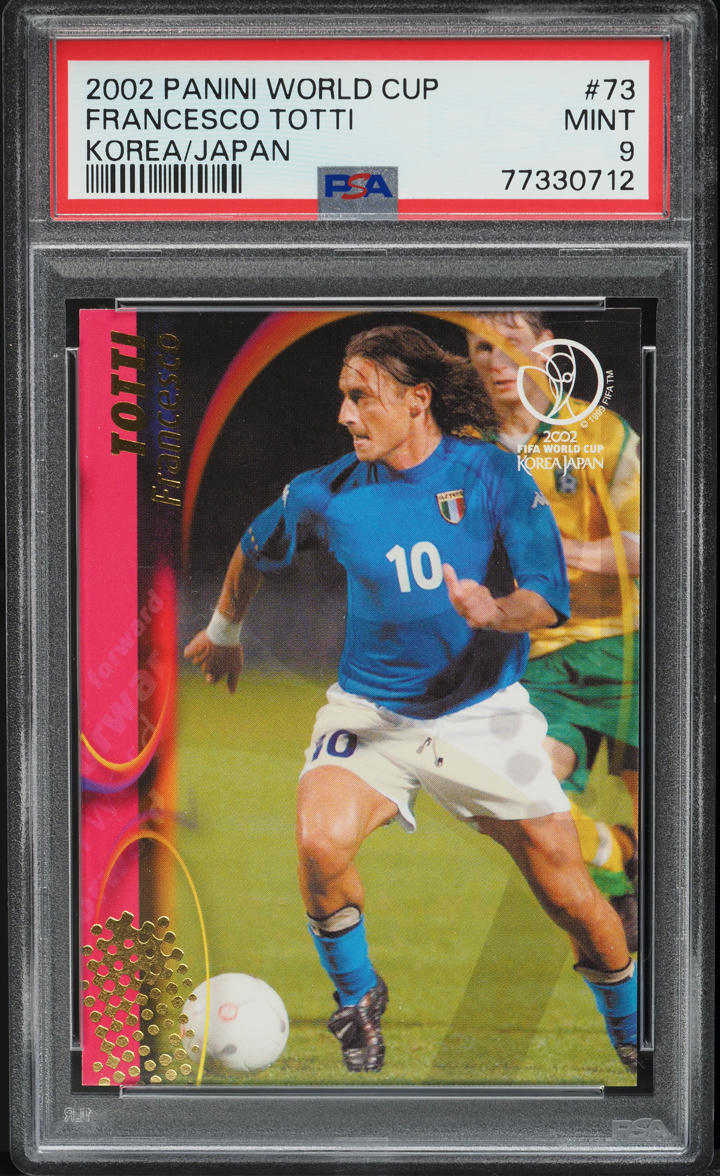 2002 Panini World Cup Korea Japan Francesco Totti #73 PSA 9 MINT