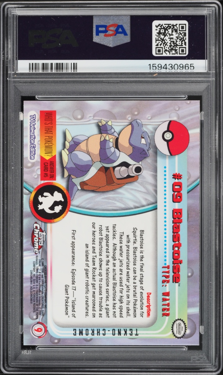 2000 Topps Chrome Pokemon Series 1 Tekno Blastoise #9 PSA 9 MINT