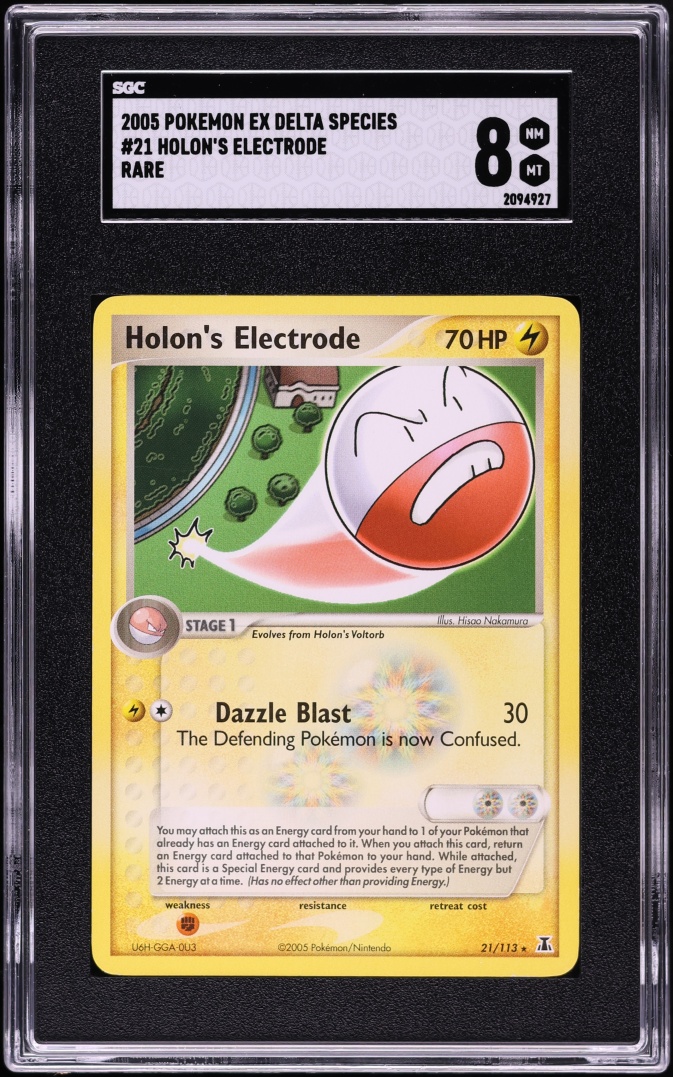 2005 Pokemon EX Delta Species Holon's Electrode #21 SGC 8 NM-MT