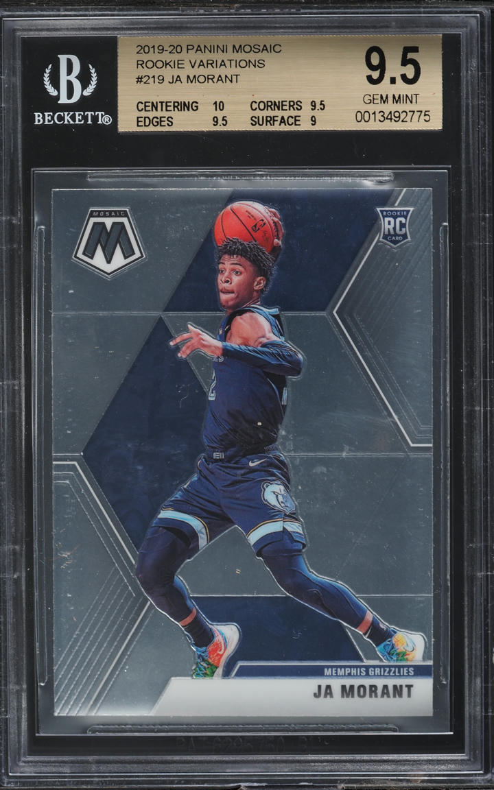 2019 Panini Mosaic Variation Ja Morant ROOKIE #219 BGS 9.5 GEM MINT