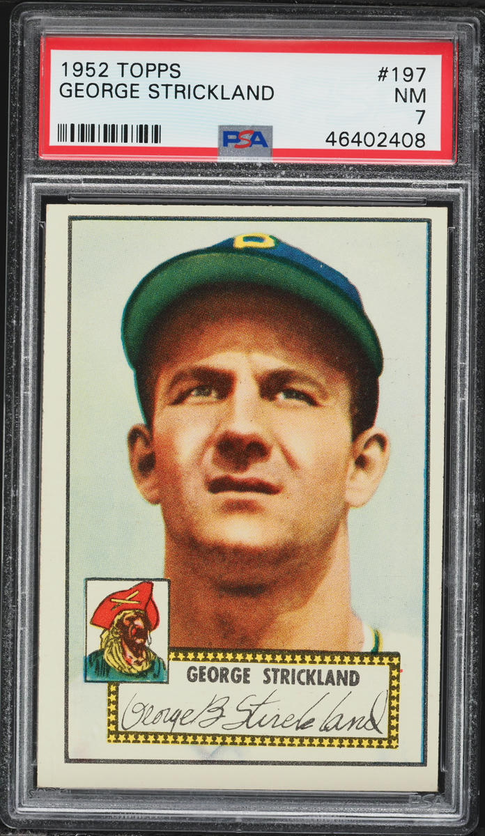 1952 Topps George Strickland #197 PSA 7 NRMT