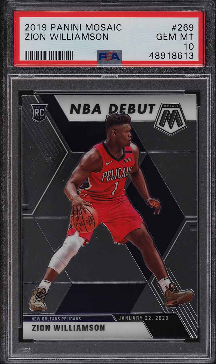 2019 Panini Mosaic Zion Williamson ROOKIE RC #269 PSA 10 GEM MINT
