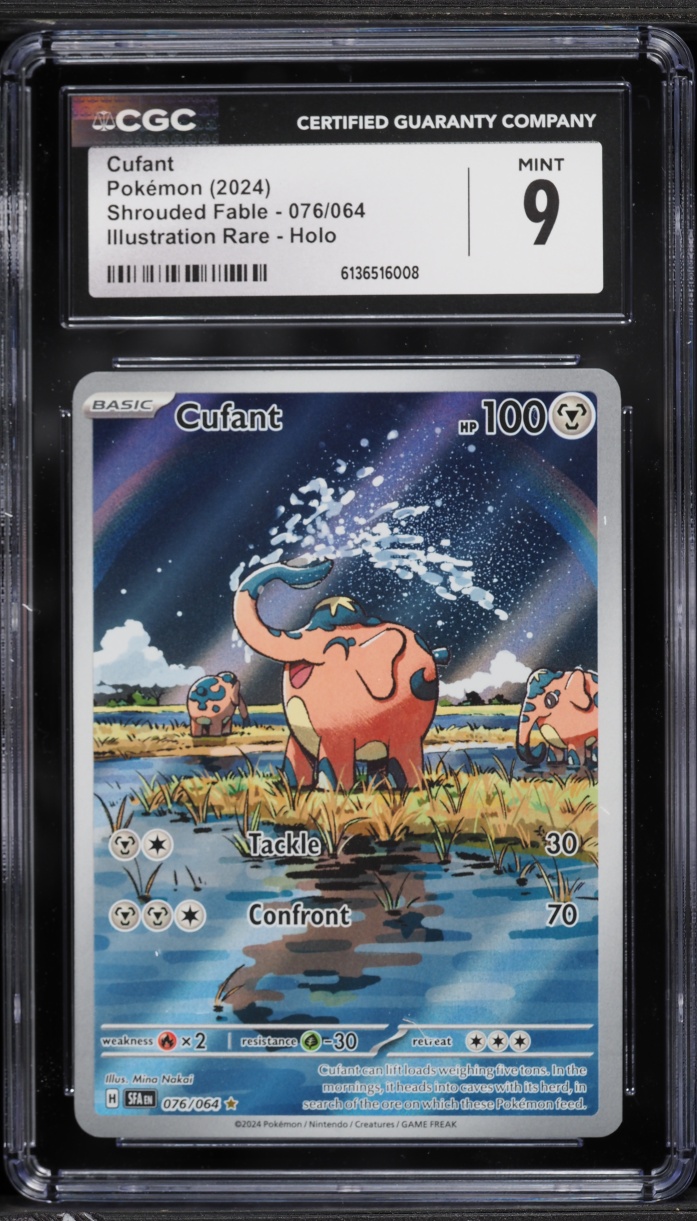 2024 Pokemon Scarlet & Violet Shrouded Fable IR Cufant #76 CGC 9 MINT