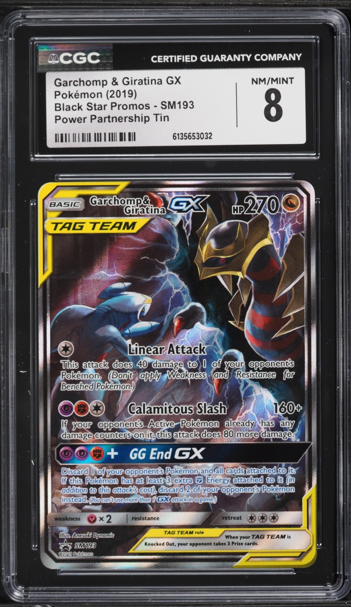 2019 Pokemon SM Promo Power Partnership Alt Art Garchomp & Giratina GX #SM193 CGC 8 NM-MT
