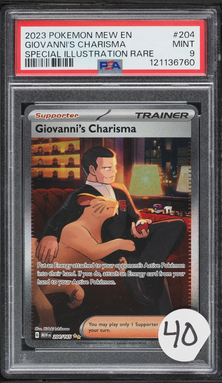2023 Pokemon Scarlet & Violet 151 SIR Giovanni's Charisma #204 PSA 9 MINT