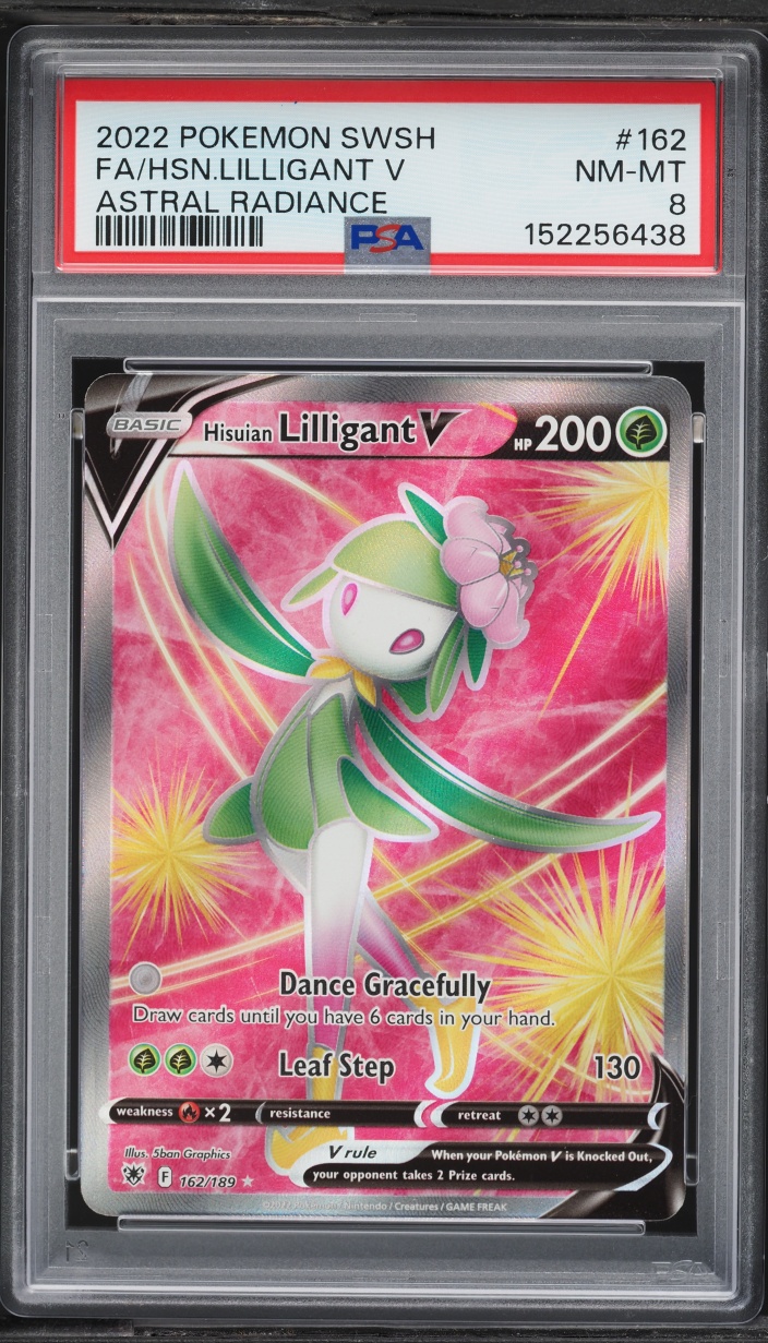 2022 Pokemon Sword & Shield Astral Radiance Full Art Hisuian Lilligant V #162 PSA 8 NM-MT