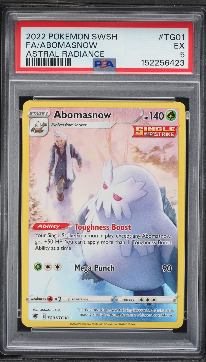 2022 Pokemon Sword & Shield Astral Radiance CHR Abomasnow #TG01 PSA 5 EX