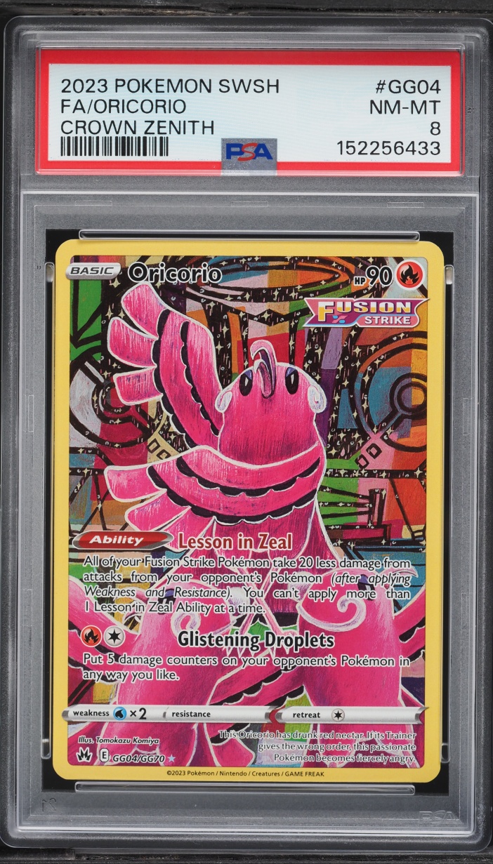 2023 Pokemon Sword & Shield Crown Zenith Alt Art Oricorio #GG04 PSA 8 NM-MT