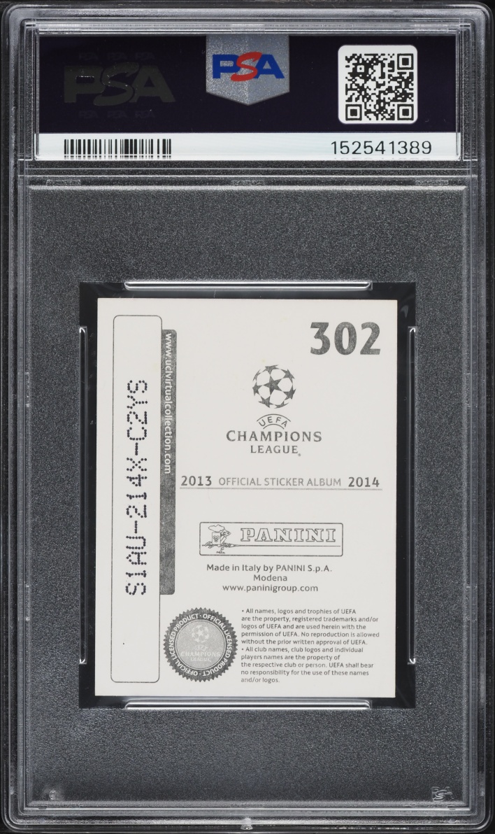 2013 Panini UEFA Champions League Sticker Mohamed Salah ROOKIE #302 PSA 7 NRMT