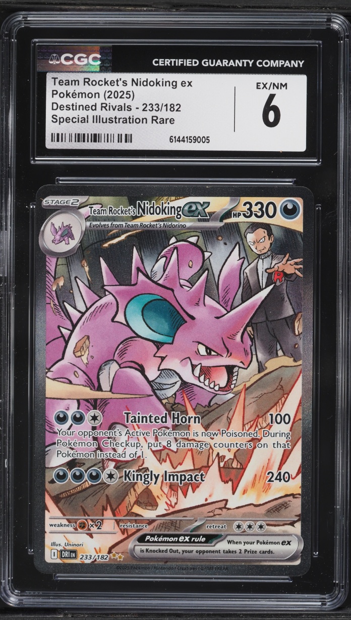 2025 Pokemon Scarlet & Violet Destined Rivals SIR Team Rocket's Nidoking EX #233 CGC 6 EXMT