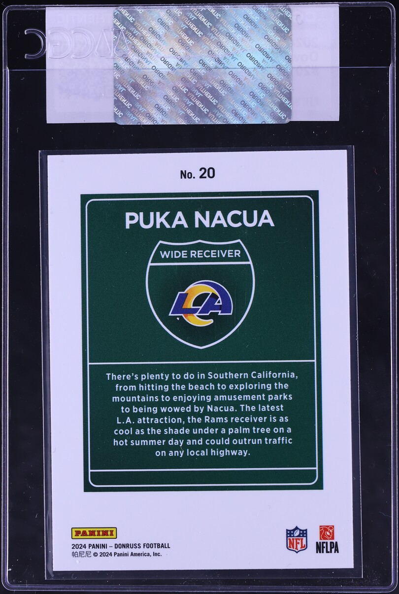2024 Donruss Downtown Puka Nacua #20 CGC AUTH
