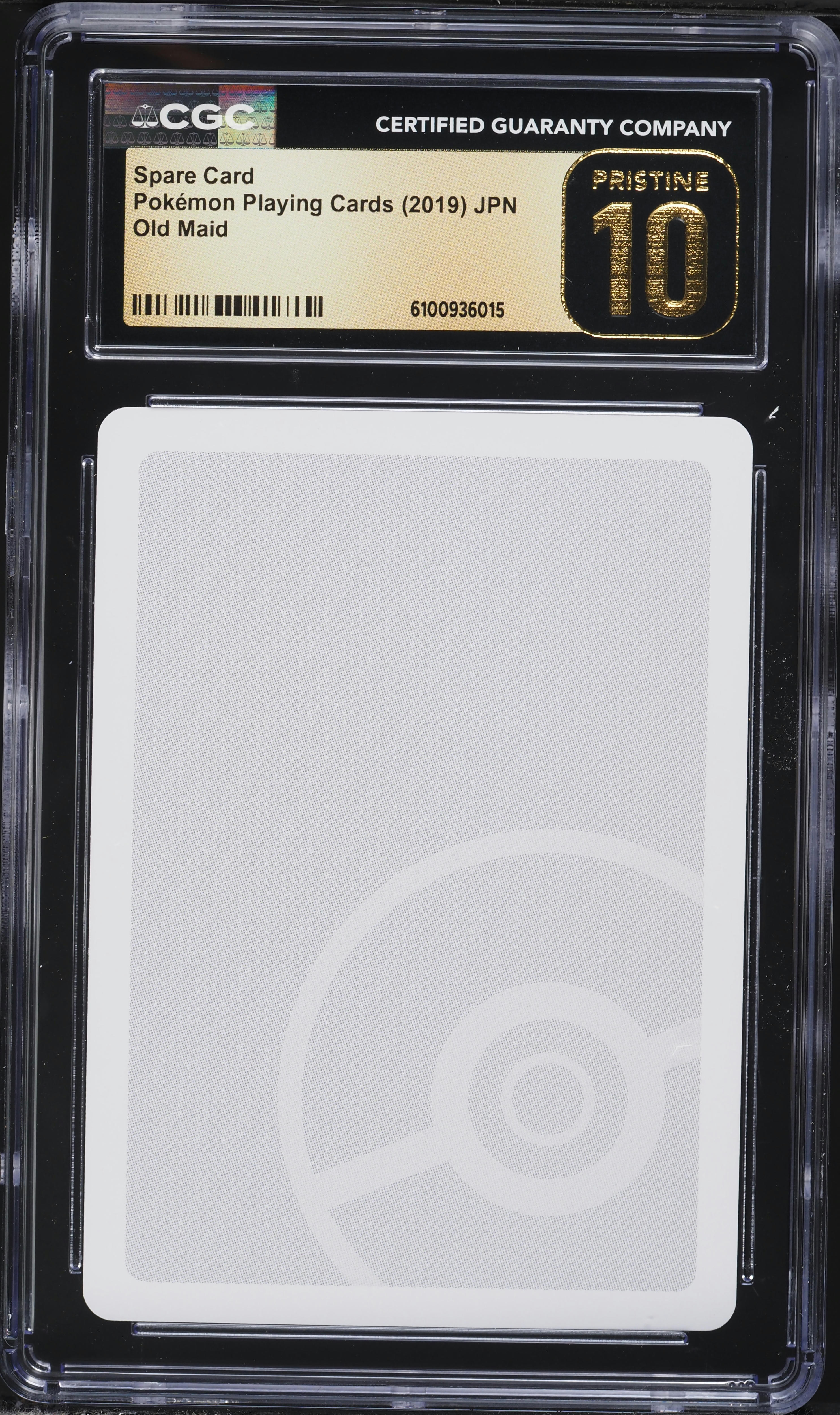 2019 Pokemon Japanese Playing Cards Old Maid Spare Card CGC 10 PRISTINE