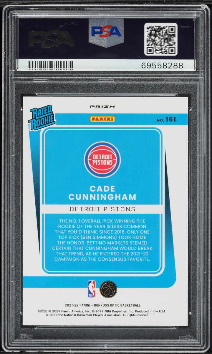 2021 Donruss Optic Target Box Set Cade Cunningham ROOKIE #161 PSA 9 MINT
