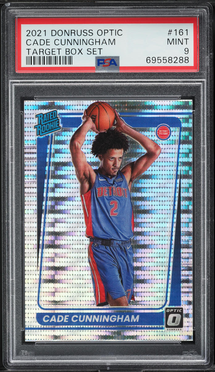 2021 Donruss Optic Target Box Set Cade Cunningham ROOKIE #161 PSA 9 MINT