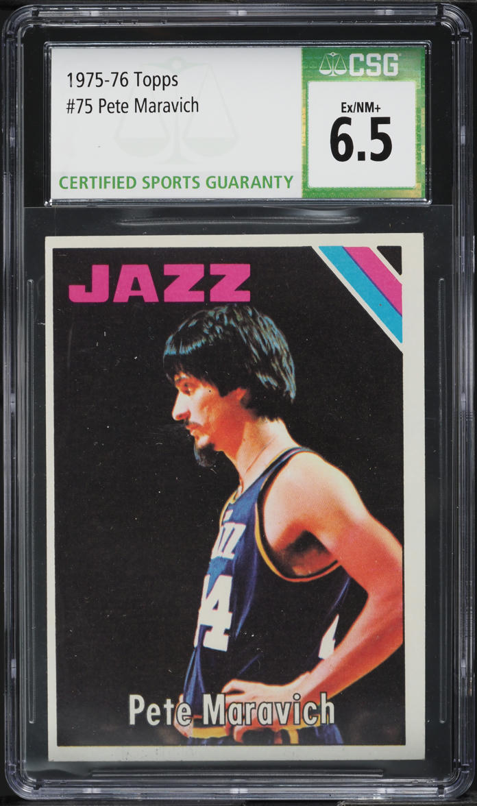 1975 Topps Basketball Pete Maravich #75 CSG 6.5 EXMT+