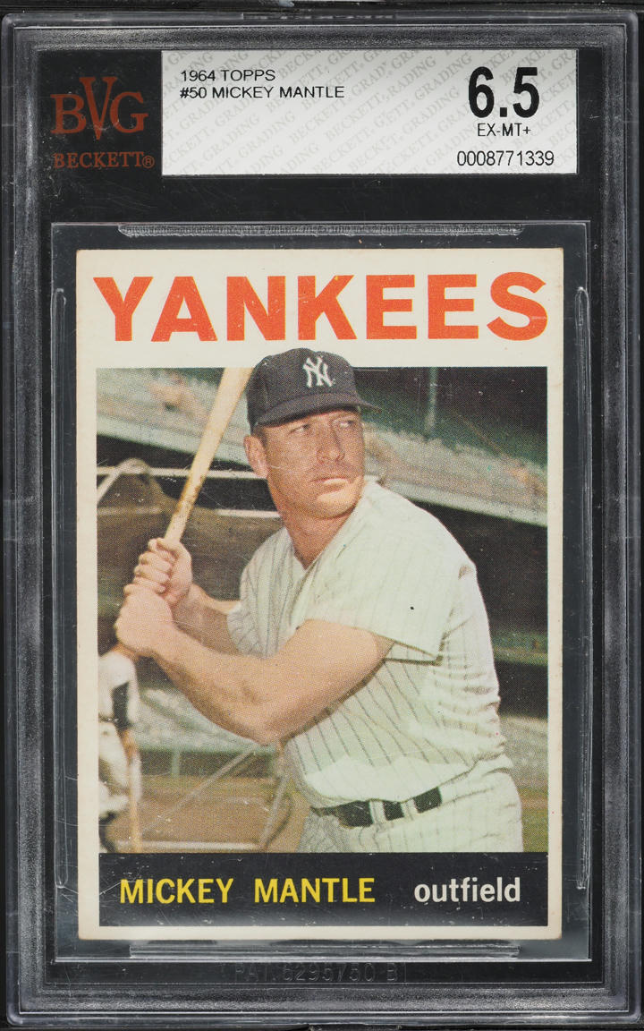 1964 Topps Mickey Mantle #50 BVG 6.5 EXMT+