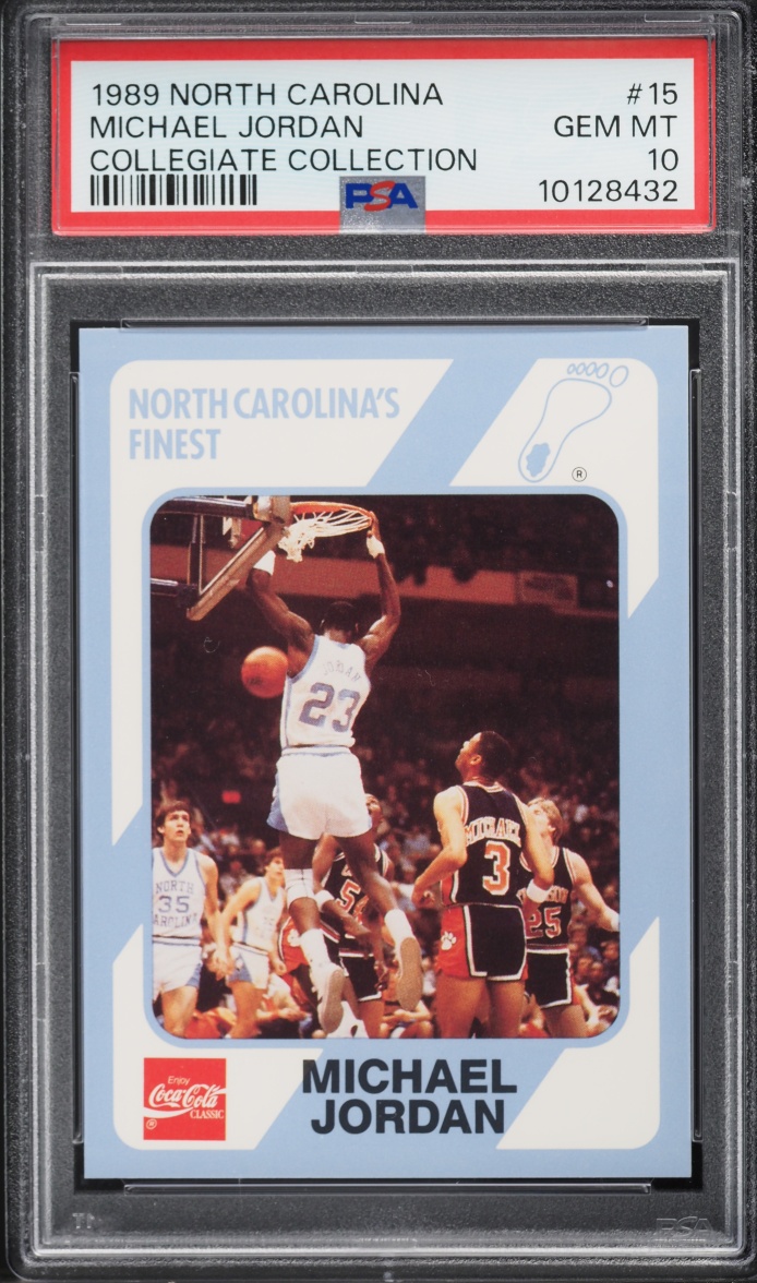 1989 North Carolina Collegiate Collection Michael Jordan #15 PSA 10 GEM MINT