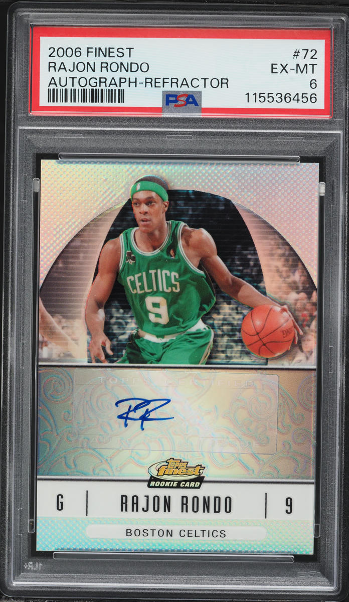 2006 Finest Refractor Rajon Rando ROOKIE AUTO #72 PSA 6 EXMT