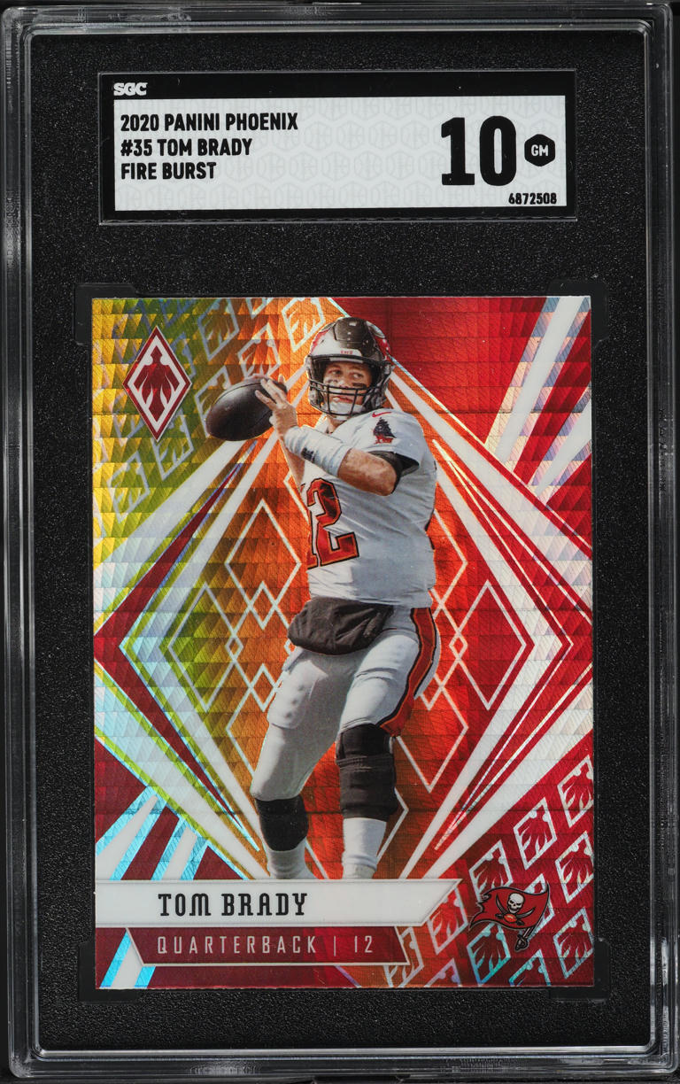 2020 Panini Phoenix Fire Burst Tom Brady #35 SGC 10 GEM MINT